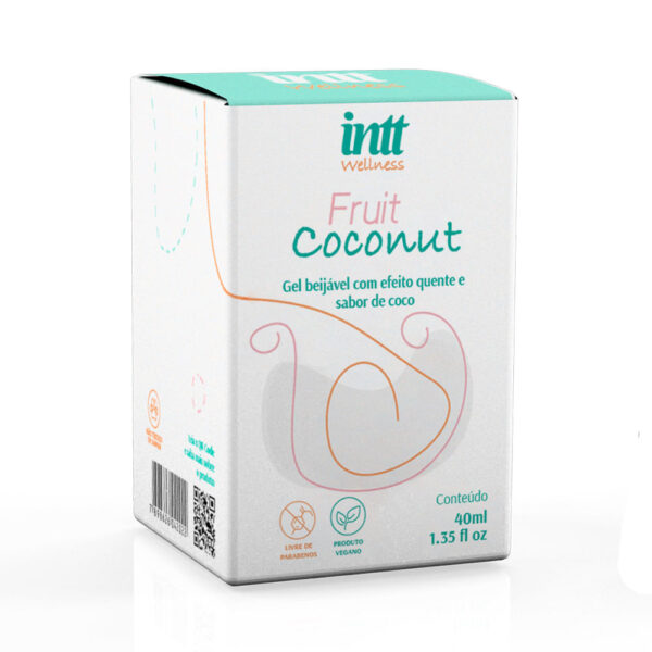 IN0502-Coco_3 Fruit Coconut Gel Beijável com Efeito Quente 40g Intt Wellness