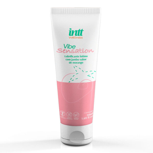 IN0508-Morango_1 Vibe Sensation Lubrificante Íntimo com Jambu Intt Wellness