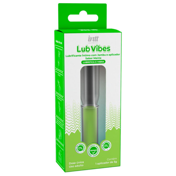 IN0519-Menta_2 Lub Vibes Lubrificante Íntimo com Jambu e Aplicador 5g Intt Wellness