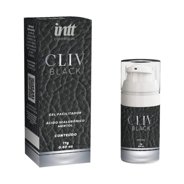 IN0569_3 Cliv Black Gel Facilitador Anal com Ácido Hialurônico e Mentol 17g Intt