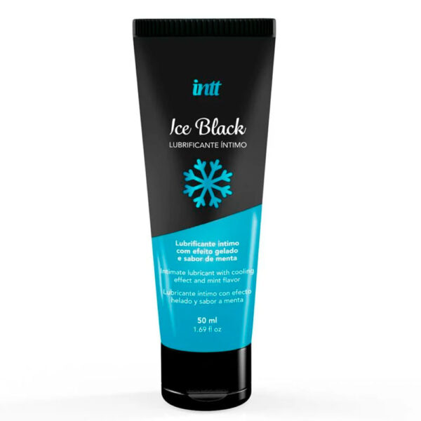IN0578-Menta_1 Ice Black Lubrificante a Base de Ăgua Sabor Menta 50ml Intt