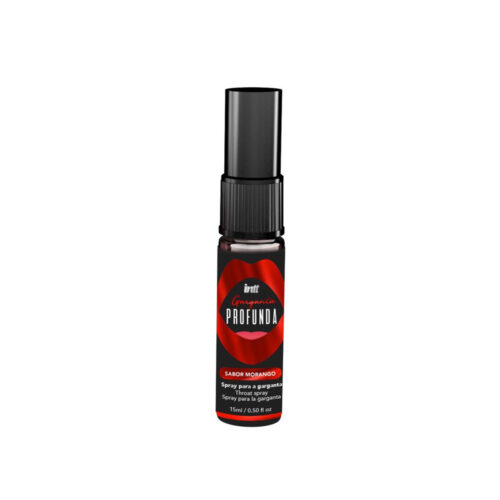 IN0585-Morango_1 Garganta Profunda Spray Dessensibilizante 15ml Intt