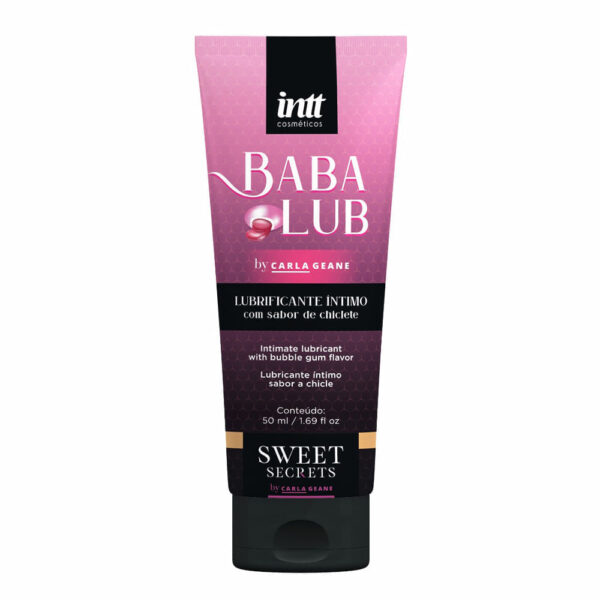 IN0587-Chiclete_1 Babalub Lubrificante Beijável à Base d'Água 50ml Linha Sweet Secrets Intt