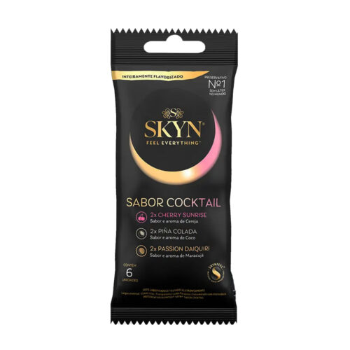 ISKYNCOCKTAIL_1 Skyn Sinta Tudo Cocktail Preservativo Aromatizado com 6 unidades Blowtex