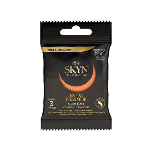 Preservativos Skyn Extra Grande Ajuste Perfeito com 3 unidades Blowtex