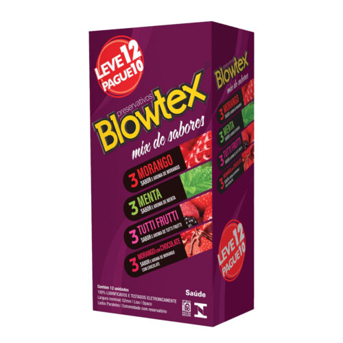 ISMIXL12P10_1 Preservativo Mix de Sabores Leve 12 Pague 10 Blowrtex