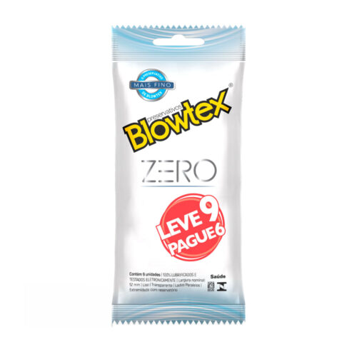 ISZEROL9P6_1 Preservativo Lubrificado Zero Mais Fino Leve 9 Pague 6 Blowtex