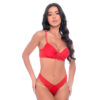 J22024-P-Vermelho_1 Conjunto Fio Duplo Microfibra com Bojo e Detalhes em Renda Jô Lingerie