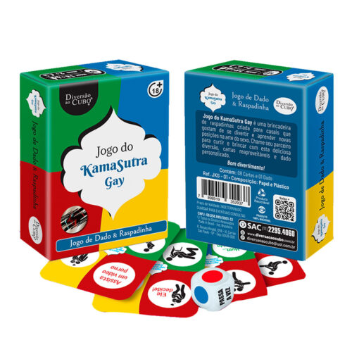 JKG-01_1 KamaSutra Gay Jogo de Dado e Raspadinha Reutilizável da Diversão em Cubo