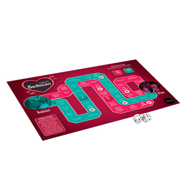 JS-01_2 Jogo Tabuleiro Sedução com Dados Diversão ao Cubo