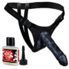 K152-Preto_1 Kit Cinta Prótese Ejaculadora + Slip Hot - 16,5 x 3,6 cm Pele Pau Brasil
