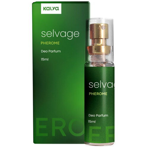 KAL1033_1 Selvage Pherome Perfume Masculino com Estimulador de Feromônio 15ml Kalya
