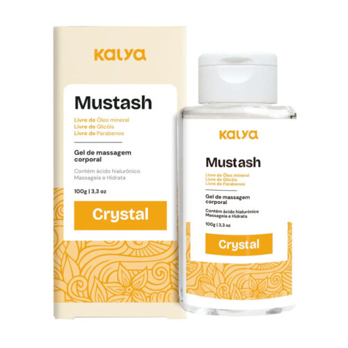 KAL2022_1 Mustash Crystal Gel de Massagem Lubrificante Hidratante à Base d'água 100ml Ka