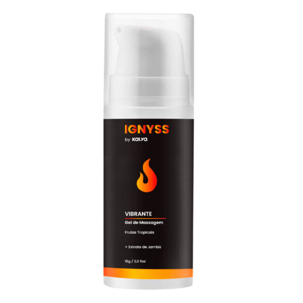 Ignyss Gel para Massagem Vibrante com Extrato de Frutas Tropicais e Jambu 15g Kalya