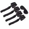 KBOP100-Preto Kit Bondage com 4 Amarras e Venda de Pelúcia Brasil Fetiche