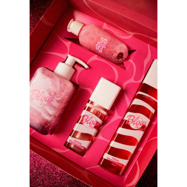 KITBLOW_8 Kit Virilha Cheirosa com 3 Itens Blow Girl Gel Body Splash Perfume e Chaveiro