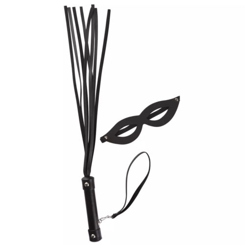 KLMP68-Preto_1 Kit Chicote Luxo com Máscara Brasil Fetiche