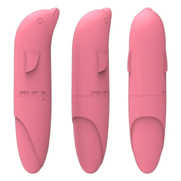 KPG026G-Rosa_3 Vibrador Ponto G Rosa em Formato de Golfinho em ABS You Vibe