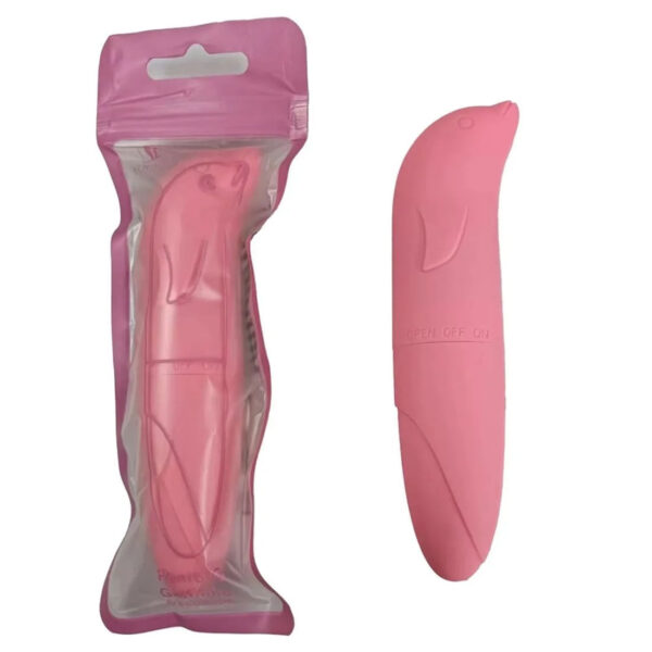 KPG026G-Rosa_4 Vibrador Ponto G Rosa em Formato de Golfinho em ABS You Vibe