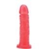 KT1070Vermelho_1 Pênis Maciço Realístico 17,5X3,8cm Ktoy - Sevensexshop