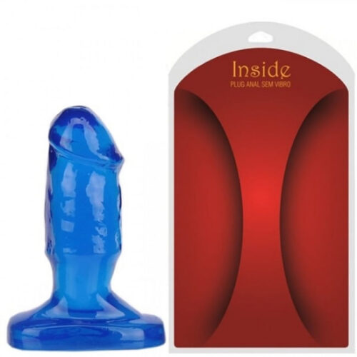 Inside Plug Dilatador Anal em Formato de Mini Pênis com Glande Saliente 10,5 x 3,5 cm