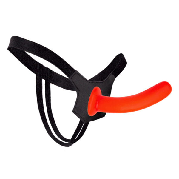 KT749-Laranja_1 Dildo Consolo Com Cinta Ponto G 16 X 4cm Tamanho P K-Gel