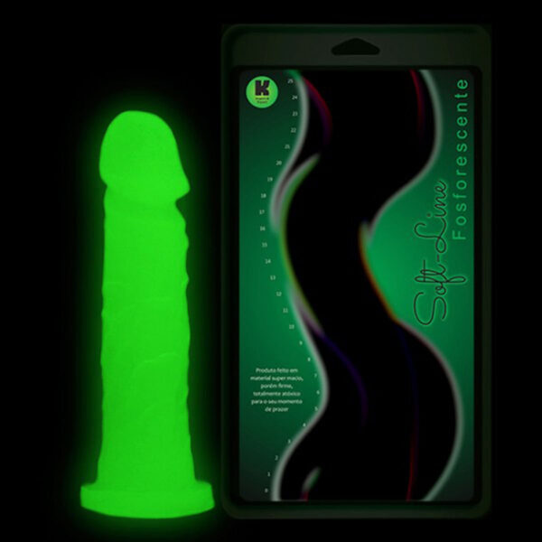 Prótese Fosforescente Realística Macia e Flexível com Veias Salientes Soft Line 17,5 cm x 3,8 cm
