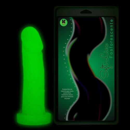 Prótese Fosforescente Realística Macia e Flexível com Veias Salientes Soft Line 16cm x 3,7 cm