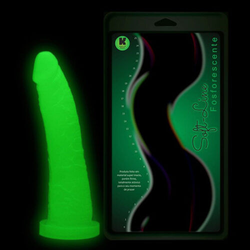 KTF129_1 Prótese Fosforescente Realística Macia e Flexível com Veias Salientes Soft Line 17 cm x 4 cm