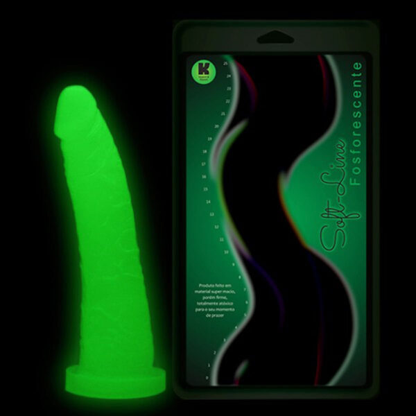 Prótese Fosforescente Realística Macia e Flexível com Veias Salientes Soft Line 17 cm x 4 cm