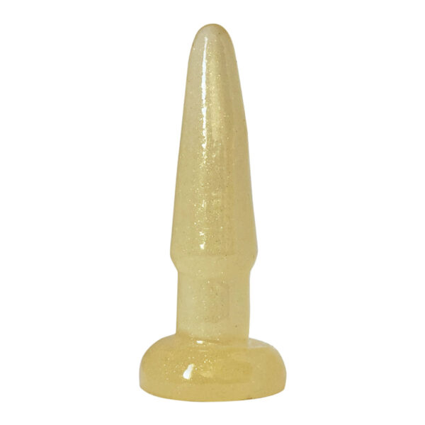KTG404-Dourado_1 KGel Soft Line Plug Anal Glitter 11 x 2,5cm Ouro Premium K Import e Export