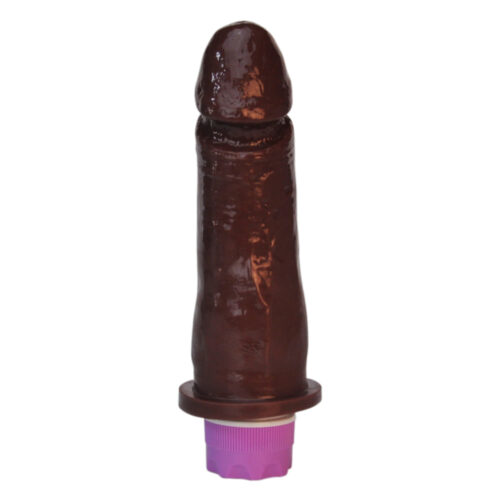 KTU323CH-Chocolate_1 K-Softline Prótese com Vibro e Glande Destacada com Aroma 17 x 4cm K Import e Export