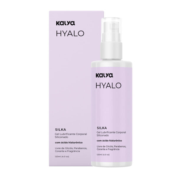 Kal2145_2 Silka Gel Lubrificante Siliconado com Ácido Hialurônico 120ml Linha Hyalo Kalya