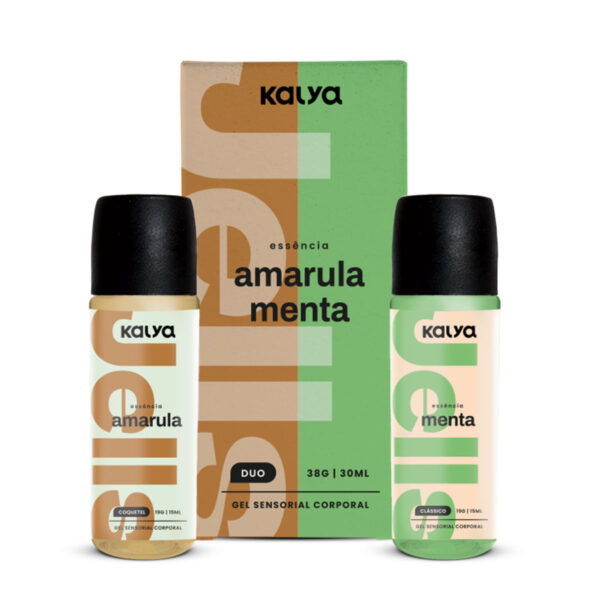 Kal2282-Amarula-e-Menta_1 Jells Duo Gel Beijável para Oral que Esquenta 15g Kalya