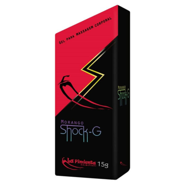L009_3 Shock G Gel para Massagem Beijável de Morango Hot 15ml La Pimienta