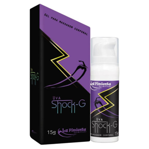 L012_1 Shock G Gel para Massagem Beijável de Uva Hot 15ml La Pimienta