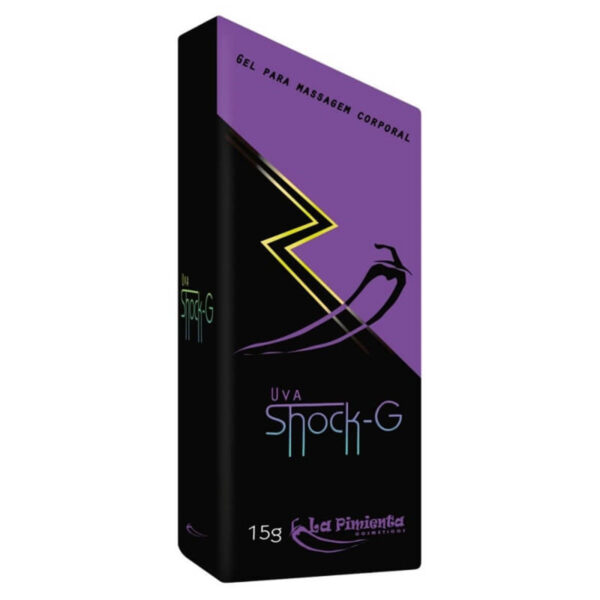 L012_3 Shock G Gel para Massagem Beijável de Uva Hot 15ml La Pimienta