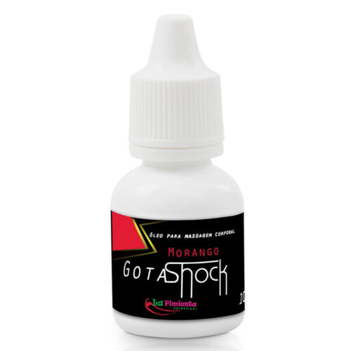 L036_1 Gotas Shock de Morango para Massagem 10ml La Pimienta