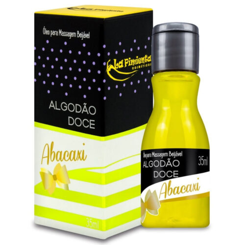 L045_1 Algodão Doce Óleo para Massagem Beijável de Abacaxi Hot 35ml La Pimienta