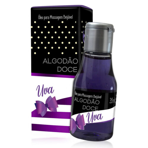 L046_1 Algodão Doce Óleo para Massagem Beijável de Uva Hot 35ml La Pimienta
