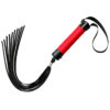 L082-Vermelho_1 Chicote com 10 Tiras em Corda de 40 cm La Pimienta