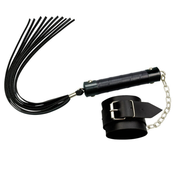 L188-Preto_1 Kit Bracelete com Chicote 10 Tiras La Pimienta