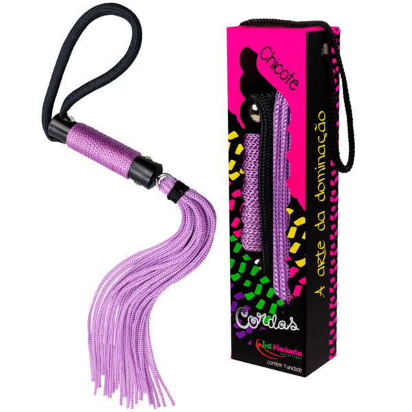 L230-Lilas_1 Chicote com 20 Tiras de Corda La Pimienta