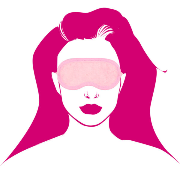 L256-Rosa_2 Venda Para Olhos em Pelúcia La Pimienta