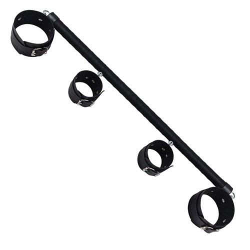 L265-Preto_1 Separador Duo com Algema e Tornozeleira Linha Sado La Pimienta
