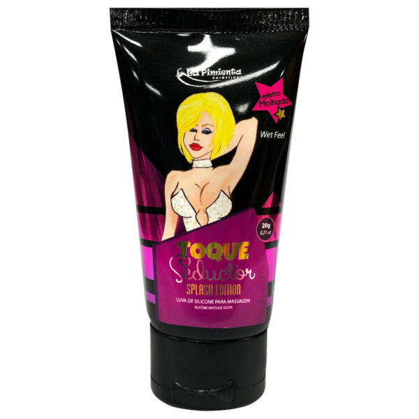 Splash Edition Toque Seductor Luva de Silicone para Massagem Efeito Molhado La Pimienta