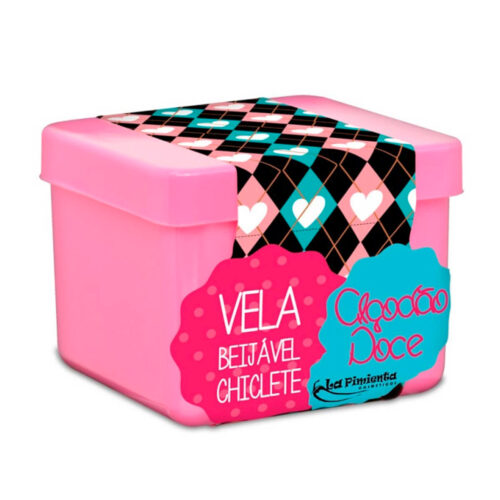 L310-Chiclete_1 Vela Beijável Algodão Doce Hot para Massagem 50g La Pimienta