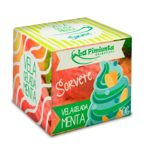 L313-Menta_1 Vela Gelada Sorvete para Massagem de Menta 50g La Pimienta