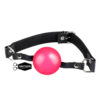 L392-Rosa_1 Mordaça em Formato de Bola com Regulagem La Pimienta