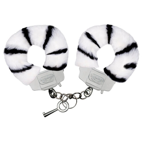 L404-Zebra_1 Algema de Metal e Pelúcia com Chave La Pimienta